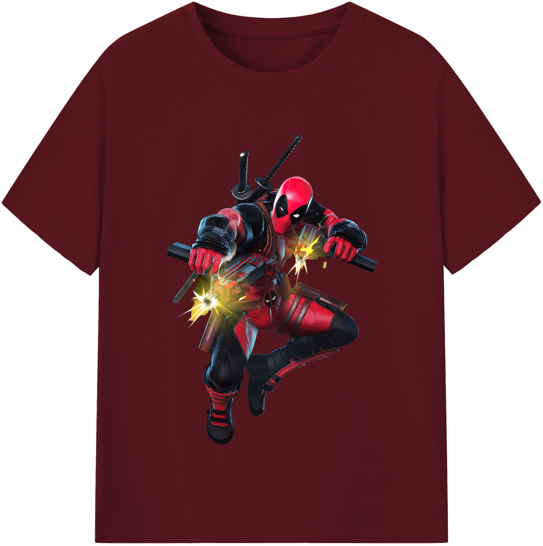 （画像用） Deadpool デッドプール 綿100％半袖Tシャツ（フロントプリント）
